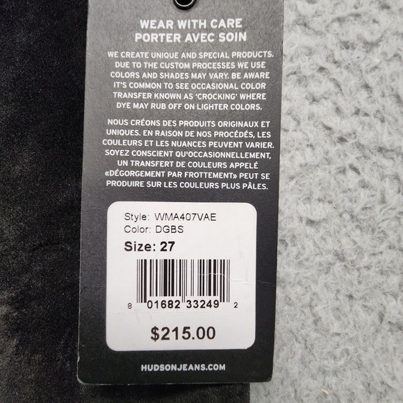 Hudson Nico Super Skinny Pant Womens 27 Black Velvet Ombre Ankle $215 NEW w/ Tag - Picture 5 of 16